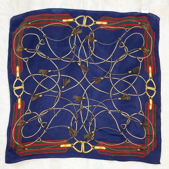 100% Silk Square Scarf, Headband, Bag Accessory - Picture 4 of 9